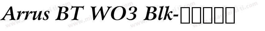 Arrus BT WO3 Blk字体转换